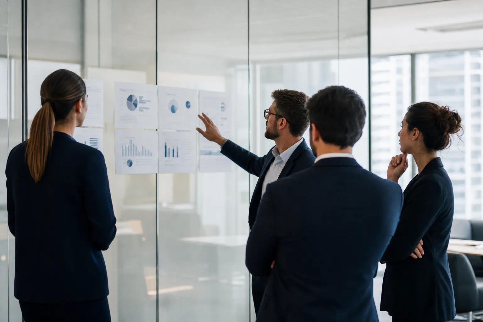 A leadership team in strategy