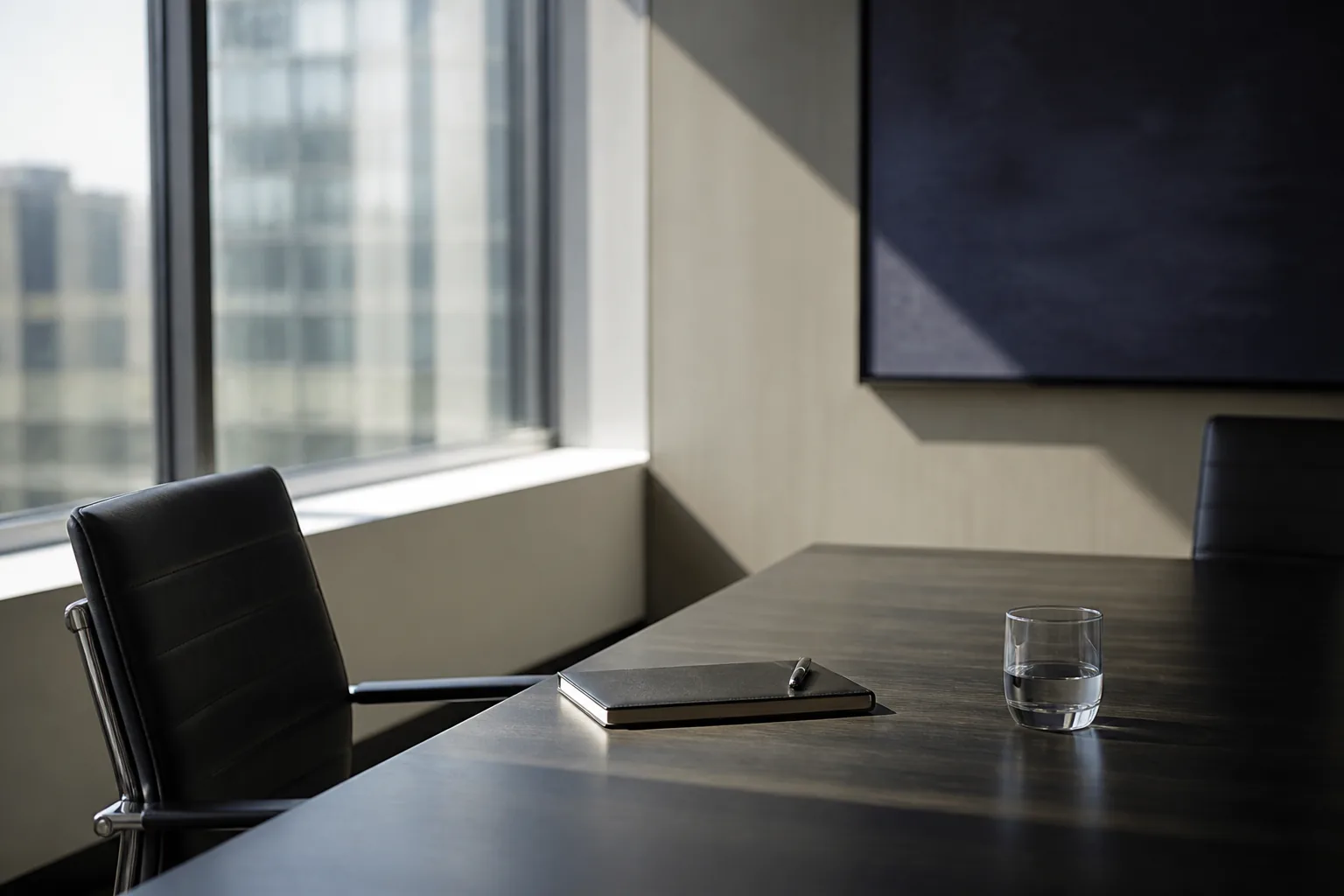 A quiet moment before the meeting