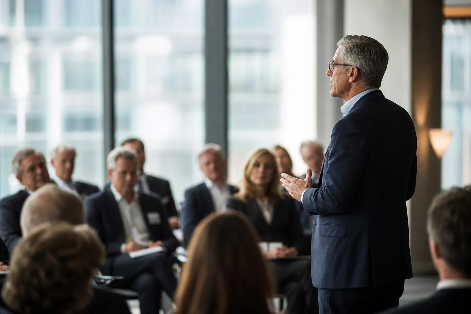 An executive speaking engagement